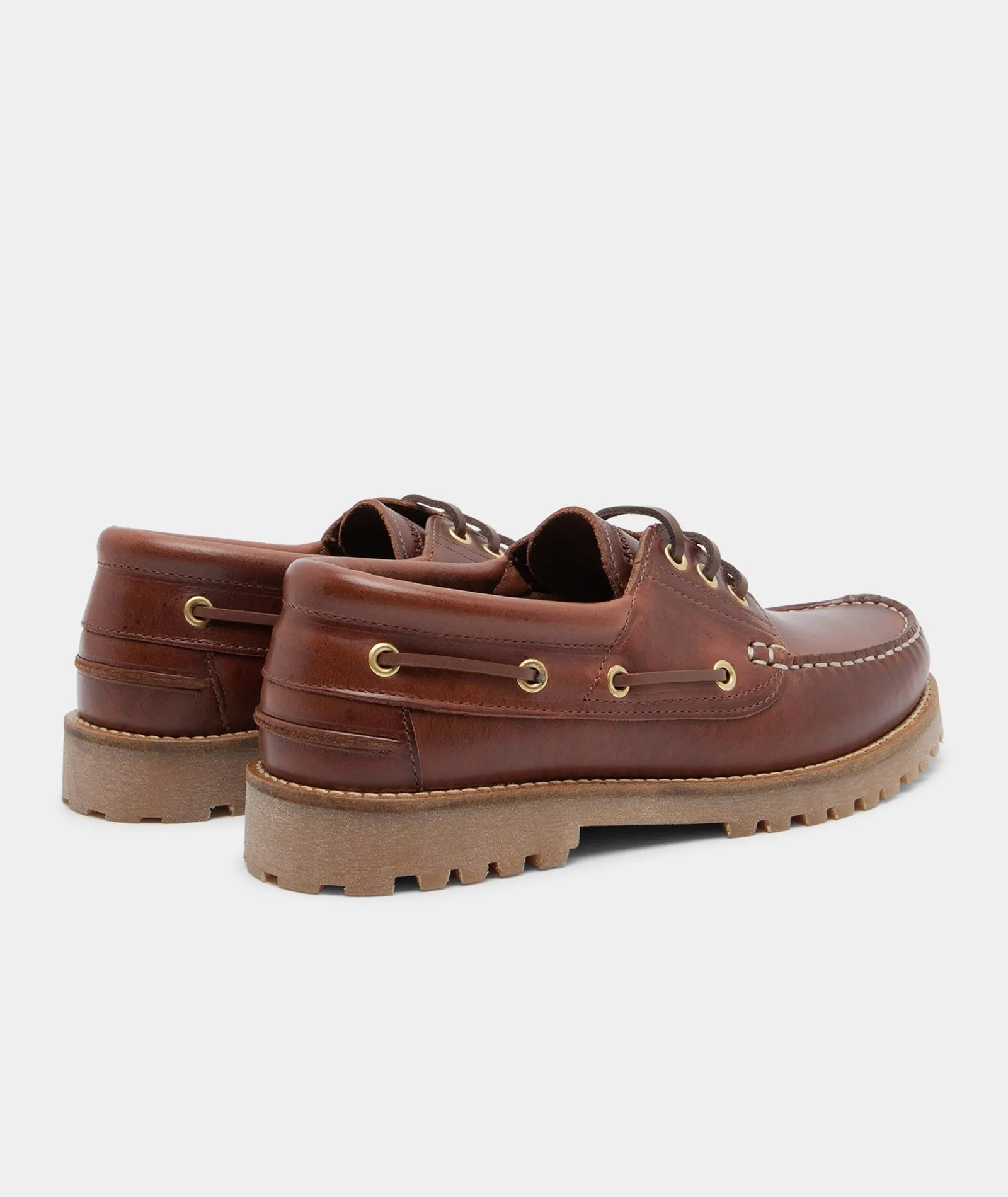 - Boat Shoe Resilient Brown Express international shipping Leather Ollie