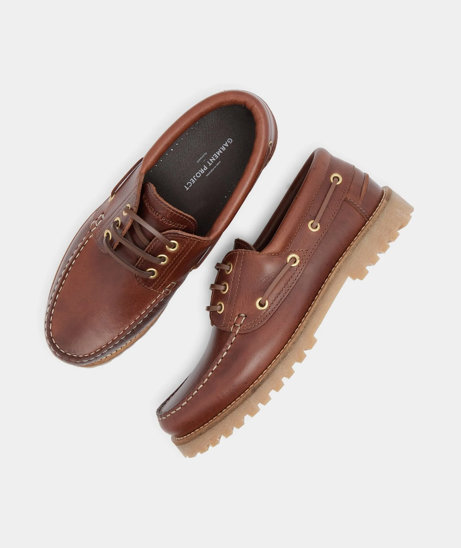 - Boat Shoe Resilient Brown Express international shipping Leather Ollie