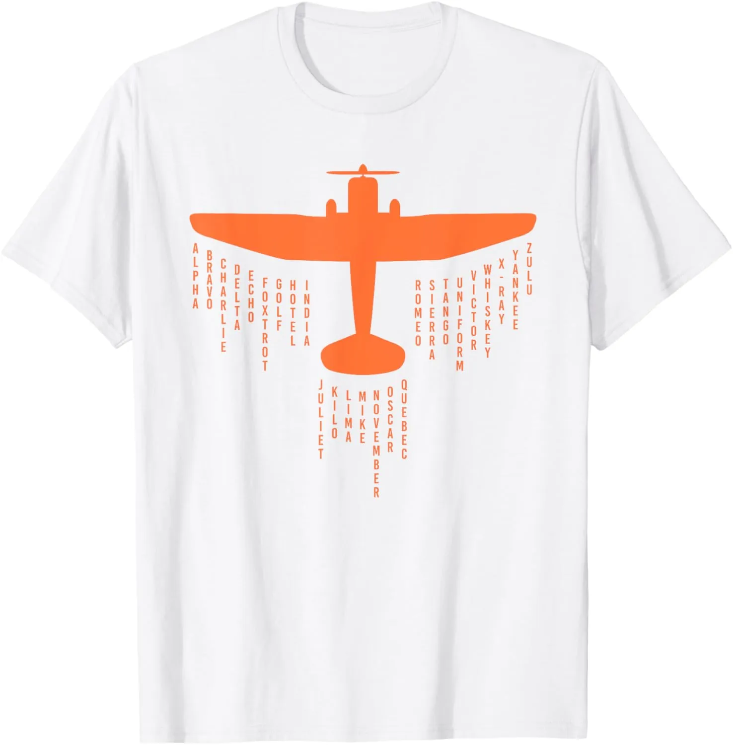 | Phonetic Alphabet T-Shirt for Pilots & Aviation Enthusiasts - Blue, Short Sleeve, Classic Fit, Adult, Unisex