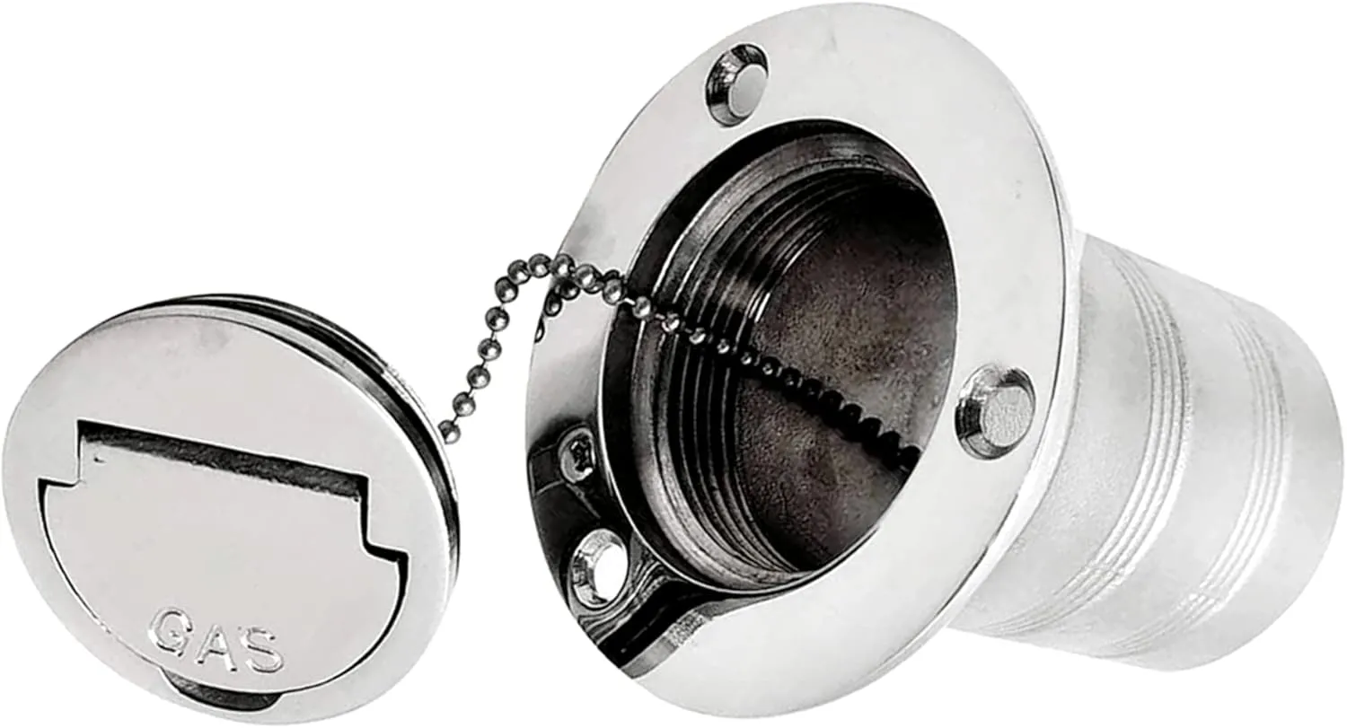 1.5" 38mm Marine Stainless steel 316 Deck Filler Fill Keyless Cap boat Hardware Accessories Socket yacht (Option: Gas, 1.5" /38mm)