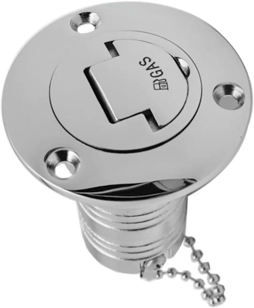 1.5" 38mm Marine Stainless steel 316 Deck Filler Fill Keyless Cap boat Hardware Accessories Socket yacht (Option: Gas, 1.5" /38mm)