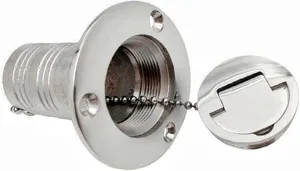 1.5" 38mm Marine Stainless steel 316 Deck Filler Fill Keyless Cap boat Hardware Accessories Socket yacht (Option: Gas, 1.5" /38mm)