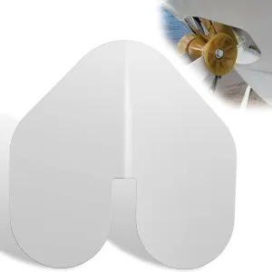 1PC XL Bow Guard for Boats 80638 Stainless Steel Boat Bow Keel Protector Notched with Adhesive for Protects from Trailer Wear and Scratches (9 x 8.75 in)
