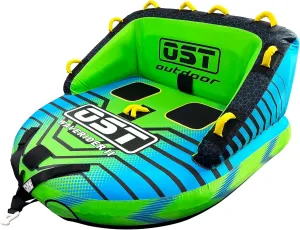 2-3 Person Towable Tubes for Boating, Sofa Style Boat Tube, Water Sports Inflatable Towables Tubes for Boats to Pull, Dual Tow Points, Durable Nylon Cover, Ideal for Kids & Adults