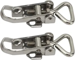 2 Pcs Boat Rattle 66mm to 75mm 304 Stainless Steel Lockable Hold Down Fastener Clamp Marine Locker