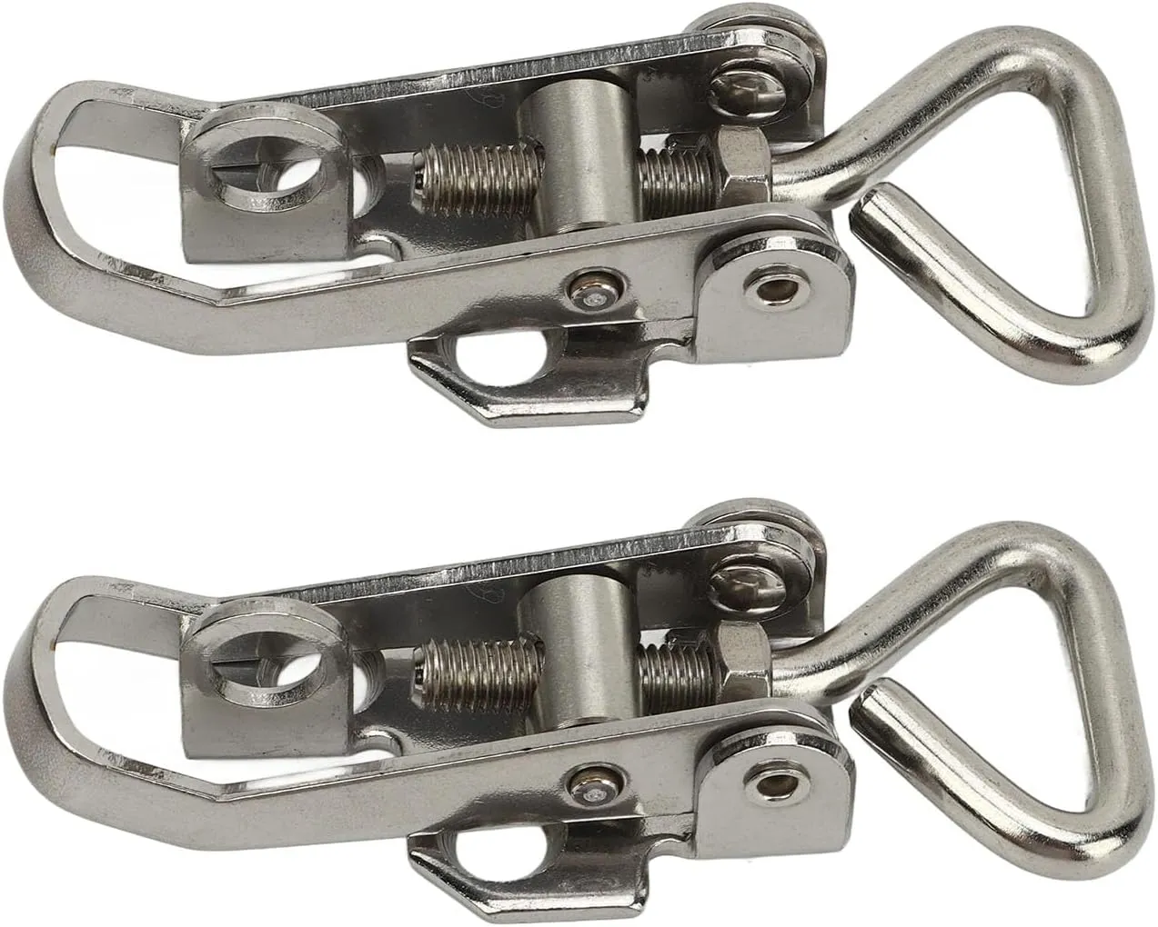 2 Pcs Boat Rattle 66mm to 75mm 304 Stainless Steel Lockable Hold Down Fastener Clamp Marine Locker