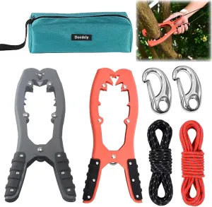 2-Piece Kayak Anchor Grip with 16.4ft Paracord & Snap Hook, Anchor Clamp for Boat & Kayak, Fishing Accessories with Durable Waterproof Carryin