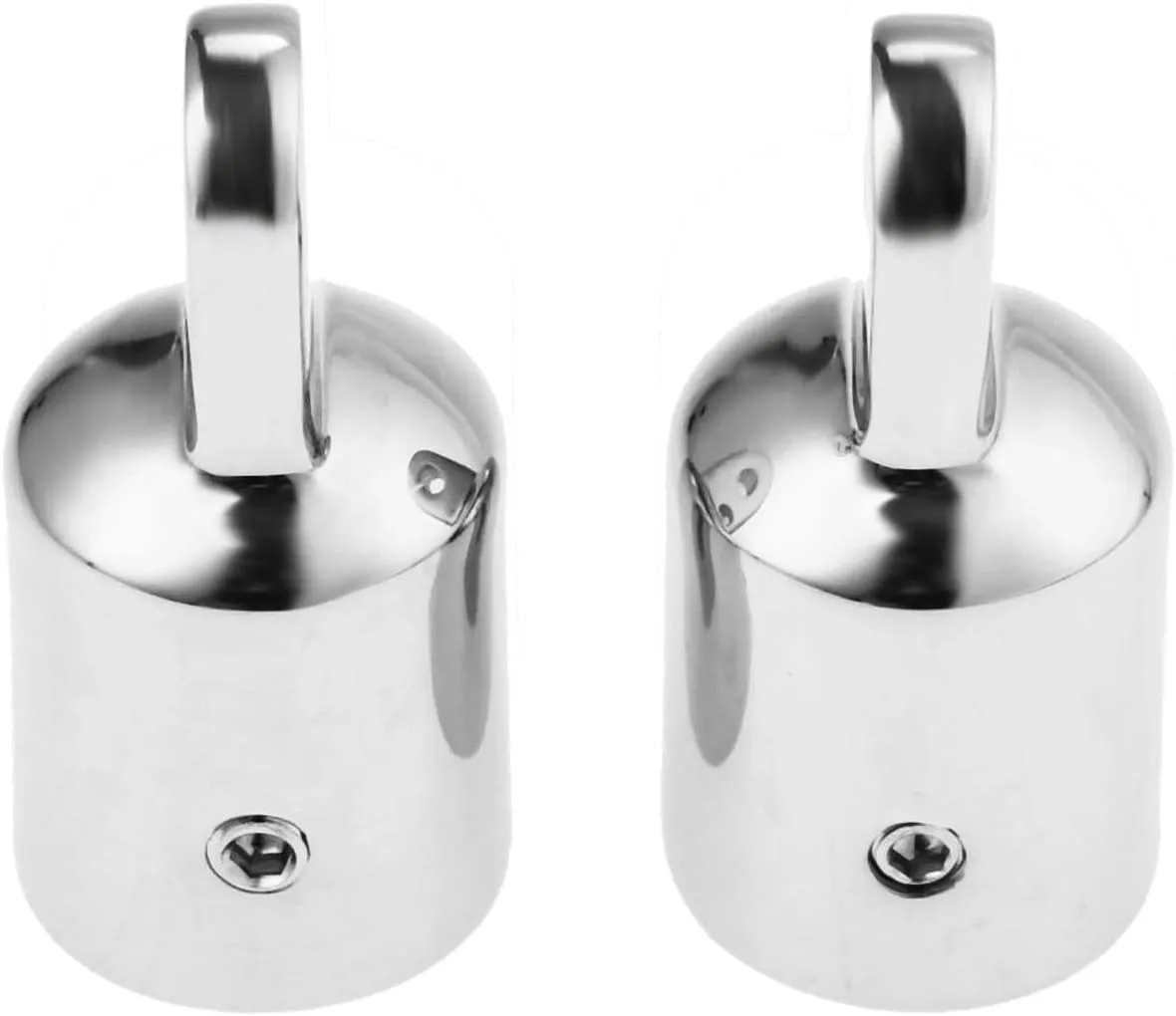 2Pcs Boat Bimini Top Fitting Deck Hinge Slide Cap Pipe Eye End Cap External Eye End Canopy Tube Boat Accessories (7/8" 22mm)