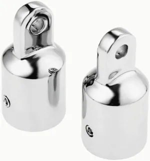 2Pcs Boat Bimini Top Fitting Deck Hinge Slide Cap Pipe Eye End Cap External Eye End Canopy Tube Boat Accessories (7/8" 22mm)