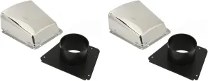 2Pcs Boat Cowl Vent, Marine Accessories Stainless Steel 304 Ventilation Cover with Nylon Base Marine Vent Marine Vent Cap Exhaust Cowl Ventilator