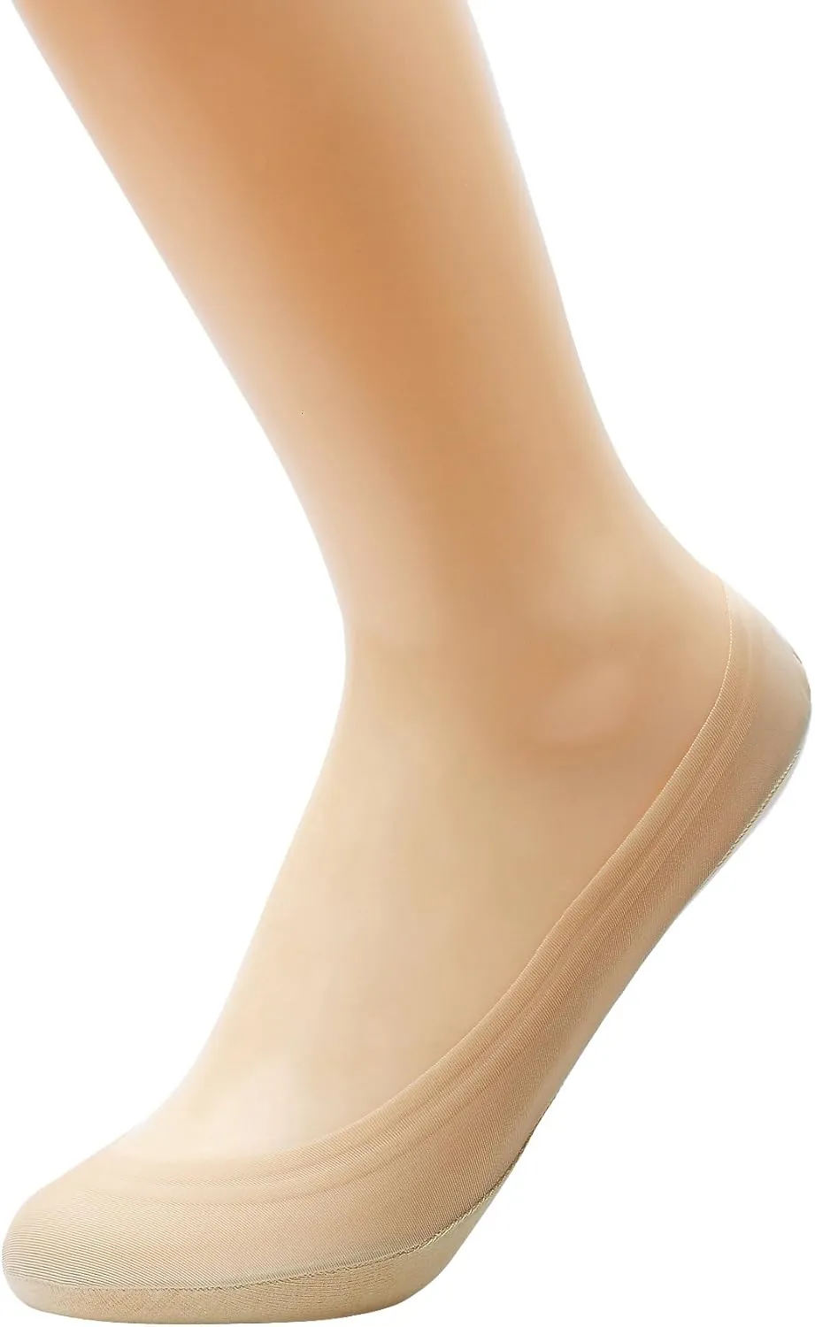 4 Pairs No Show Liner Socks Women's Low Cut Cotton Nylon Boat Invisible Hidden Socks Non-Slip for Flats