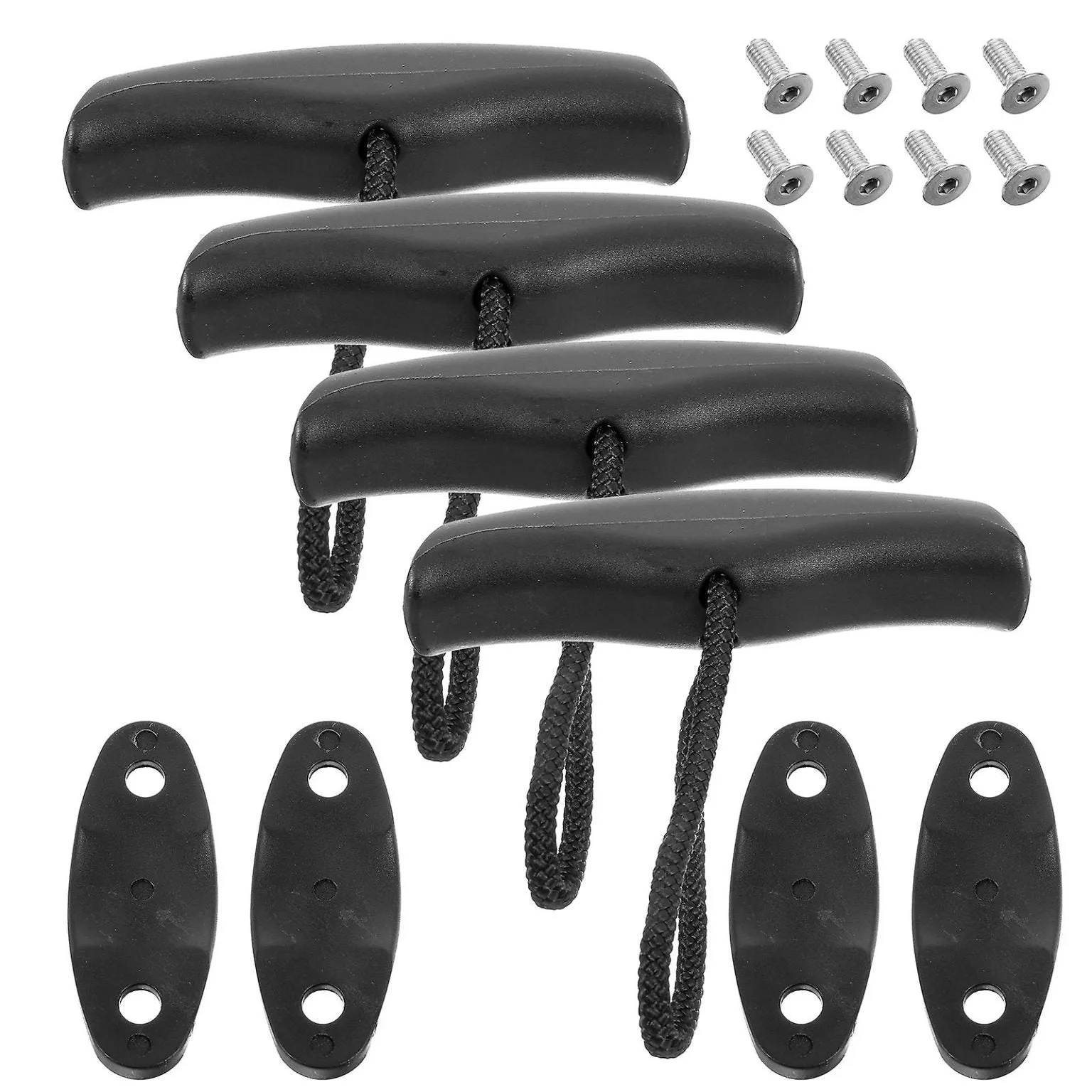 4 Set Durable Kayak Pull Handles Carry Handle With Rope Cord Marine Boat Canoe