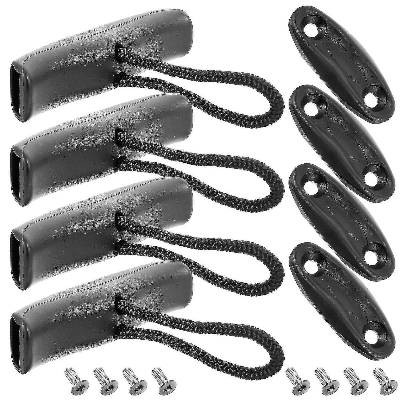 4 Set Durable Kayak Pull Handles Carry Handle With Rope Cord Marine Boat Canoe