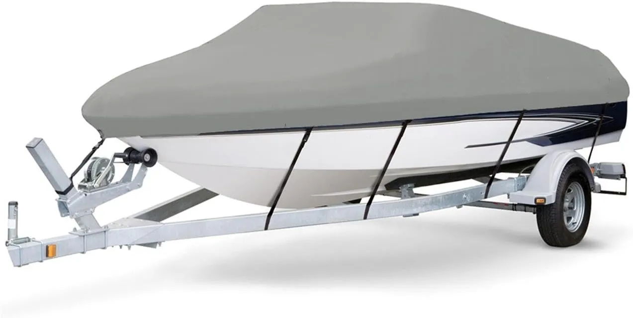 7.6 oz Solution Dyed Polyester Grey, Styled to FIT Boat Cover Compatible for METZELER Aztek M All Years
