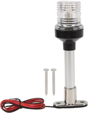 8 Inch Boat Stern Light IP66 Over 2NM Visibility Stainless Steel Base Round Boat Anchor Light for Fishing Boats Yachts (Warm White)
