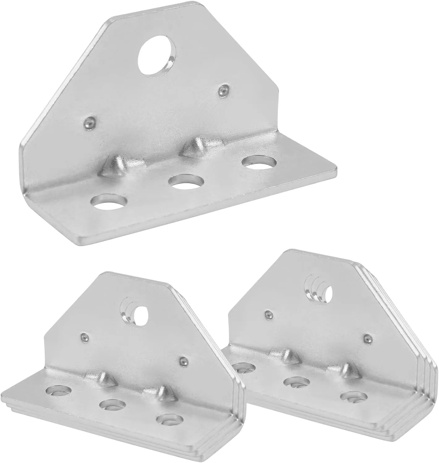 8 Pcs Boat Trailer Top Angle Swivel Top Angle Bracket, Bolster Bunk Board Adjustable for Boat Pontoon Trailer,11 Gauge Steel,Silver