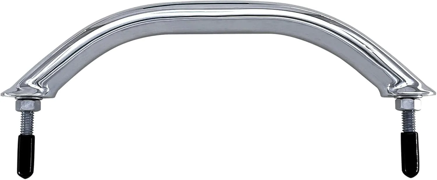 8" Handle Handrail Stainless Steel Polished Boat Grab Bar Hardware Multipurpose Round Grab Handle Hand Rail Silver Boat Grab Bar for Marine Yacht RV