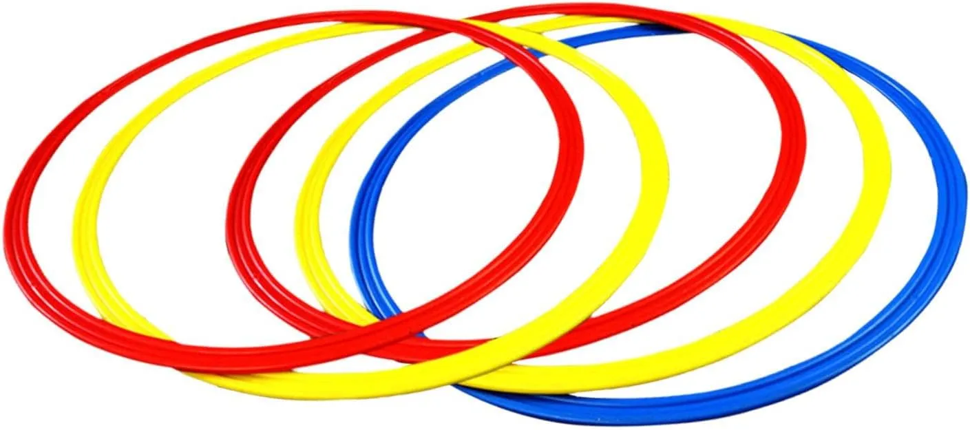 Agility Training Rings Sturdy Practical Multipurpose Portable Home Gym for Athlete Kids Soccer Trainer Badminton Sports, 30cm 5 Pieces