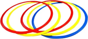 Agility Training Rings Sturdy Practical Multipurpose Portable Home Gym for Athlete Kids Soccer Trainer Badminton Sports, 30cm 5 Pieces