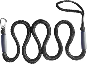 Anchor Boat Bungee Dock Lines for Jet Ski, 7ft (Stretches to 10 ft) Boat Anchor Ropes (Black, 1 Pack)