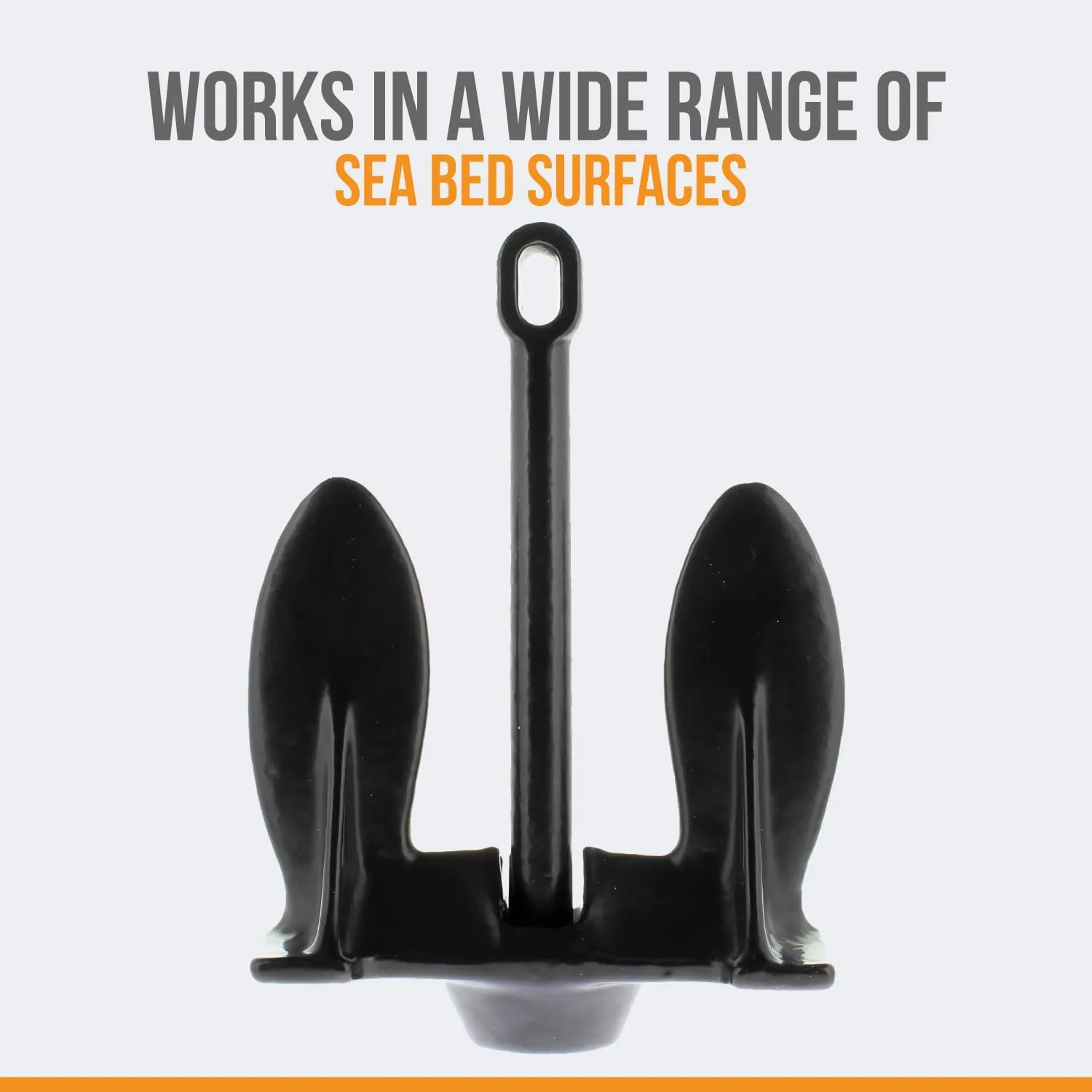 Anchor-Man Navy Anchor (10lb 15lb 20lb 30lb) – Black Vinyl Coated Naval Anchors for Boats with Impressive Holding Power - Prevents Rust, and Scratches