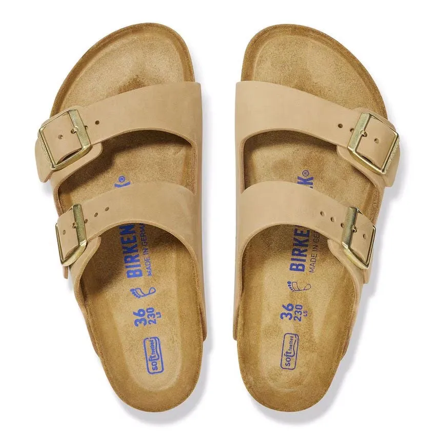 Arizona Soft Footbed Nubuk Leather Narrow - Sandcastle