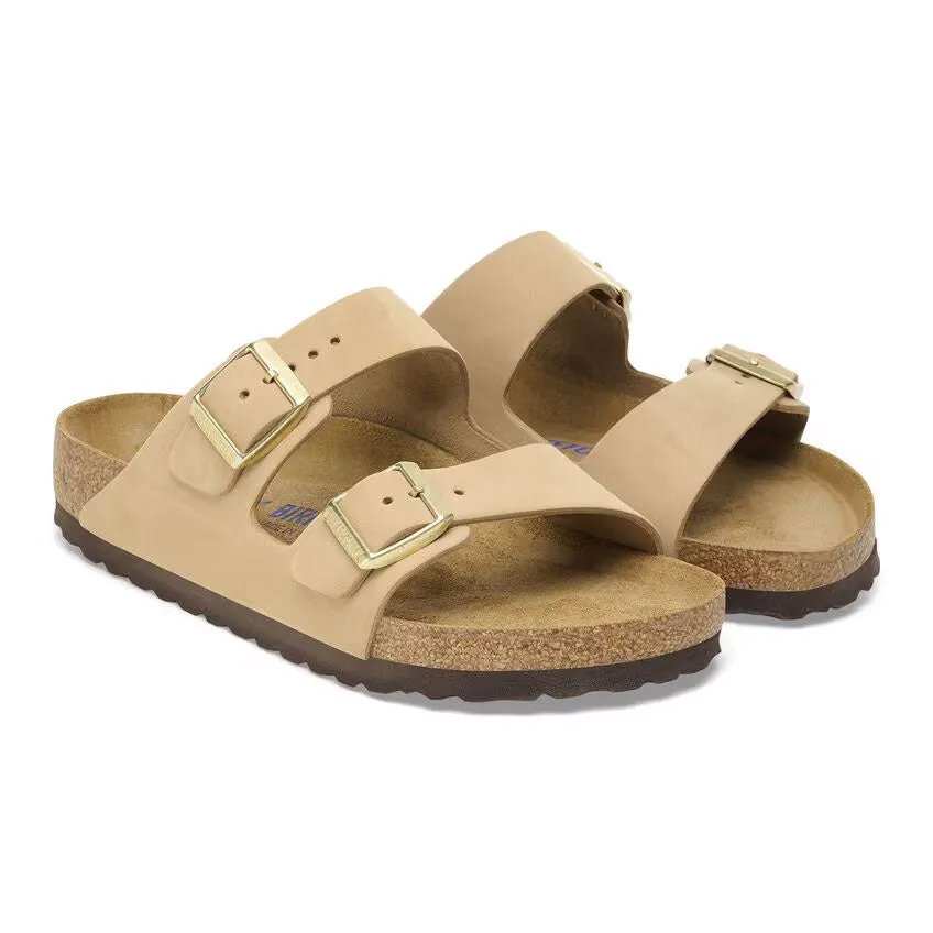 Arizona Soft Footbed Nubuk Leather Narrow - Sandcastle