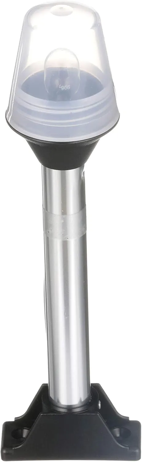 Attwood 5122-08-7 All-Round Fixed Base Navigation Light, Black Base, 8-Inch