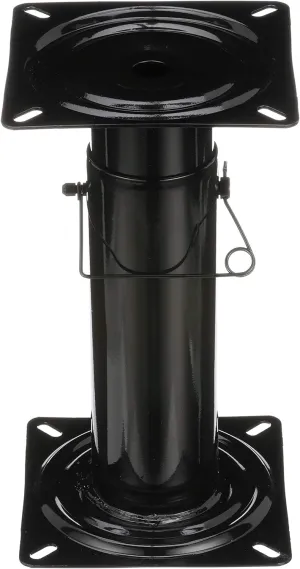 Attwood 91320-ADJ Swivl-Eze Adjustable Pedestal, Height Adjustable 11 ½-17 ½ Inches, for Boat Seat, Black Powder Coated