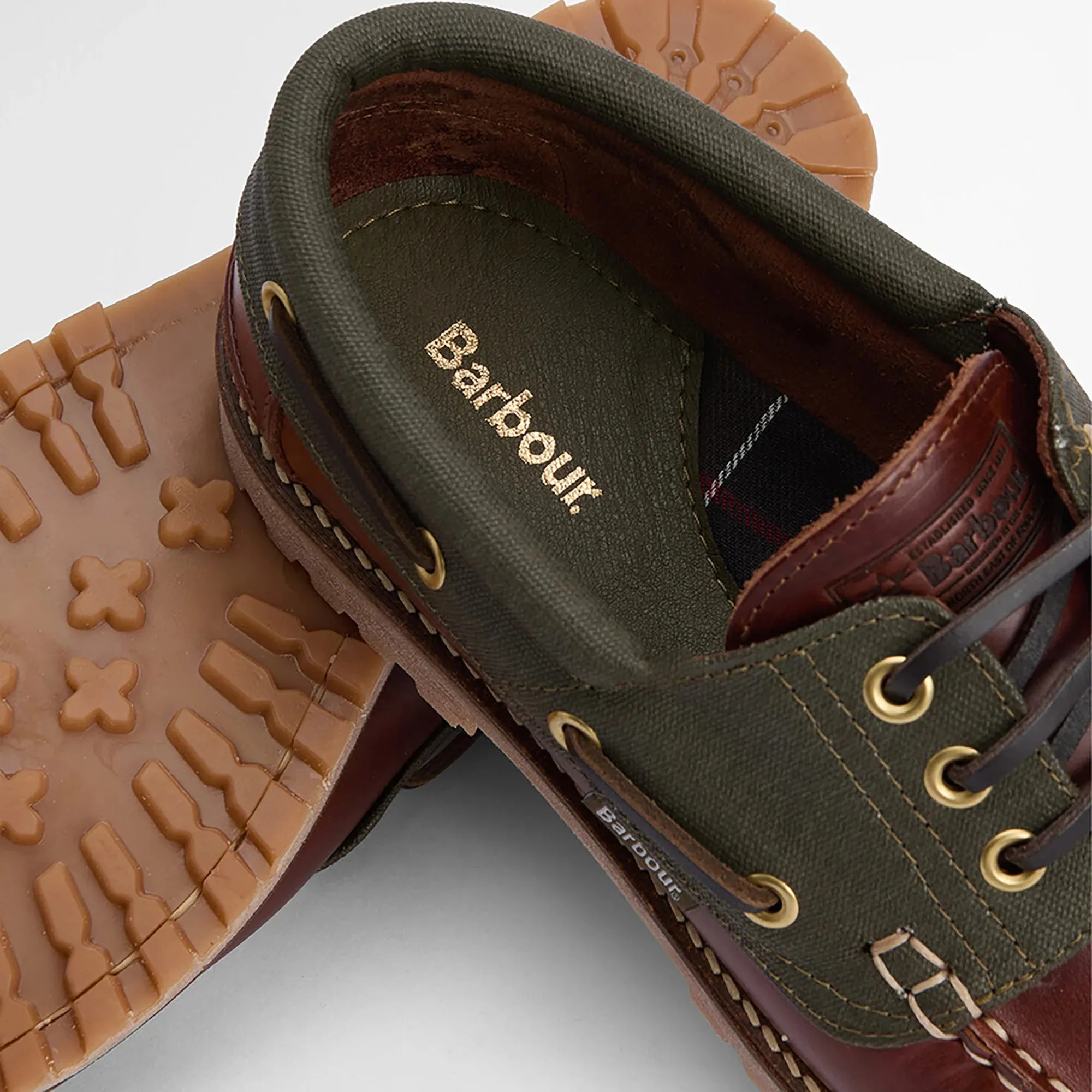 Barbour Deck Boat Shoes - Mahogany