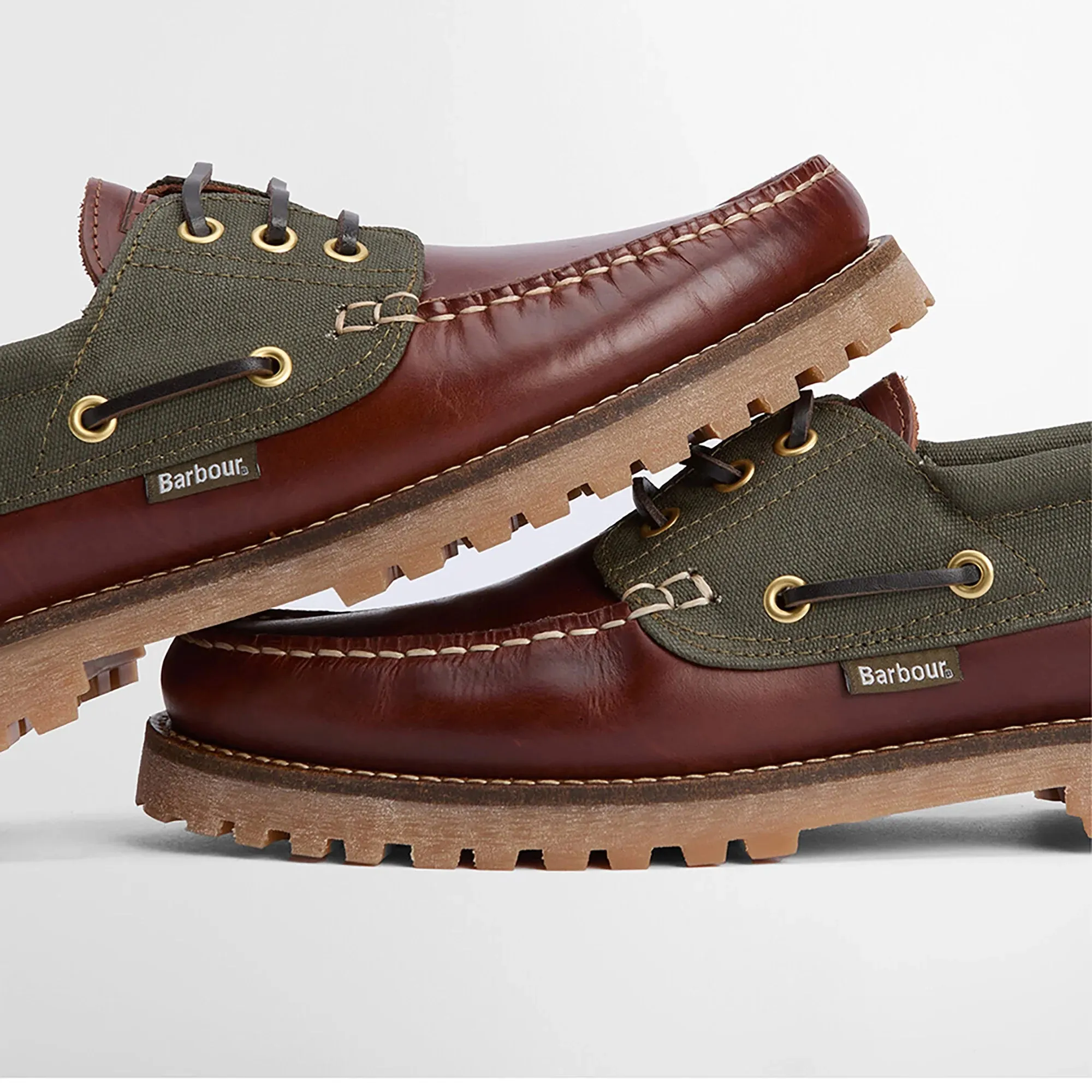 Barbour Deck Boat Shoes - Mahogany