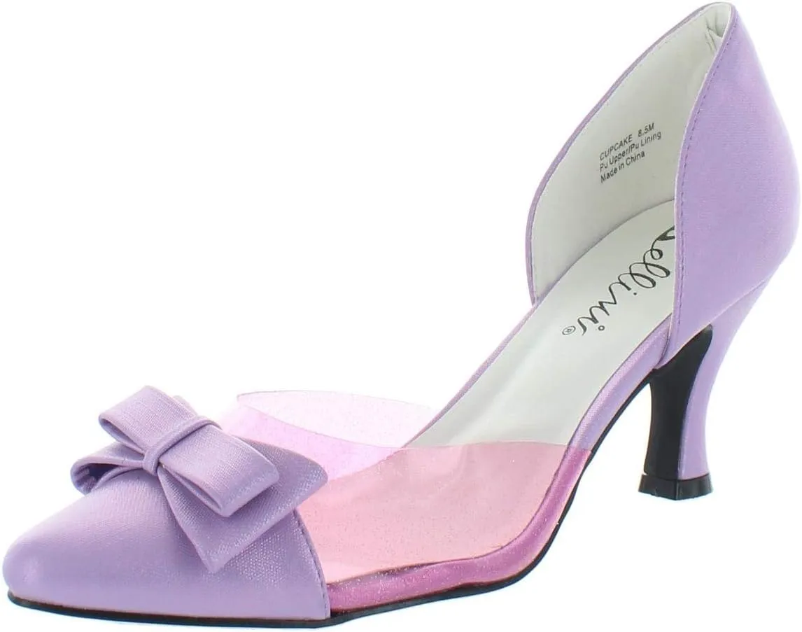 Bellini Cupcake Women's Bow Accent Closed-Toe 3 Inch D'Orsay Heels