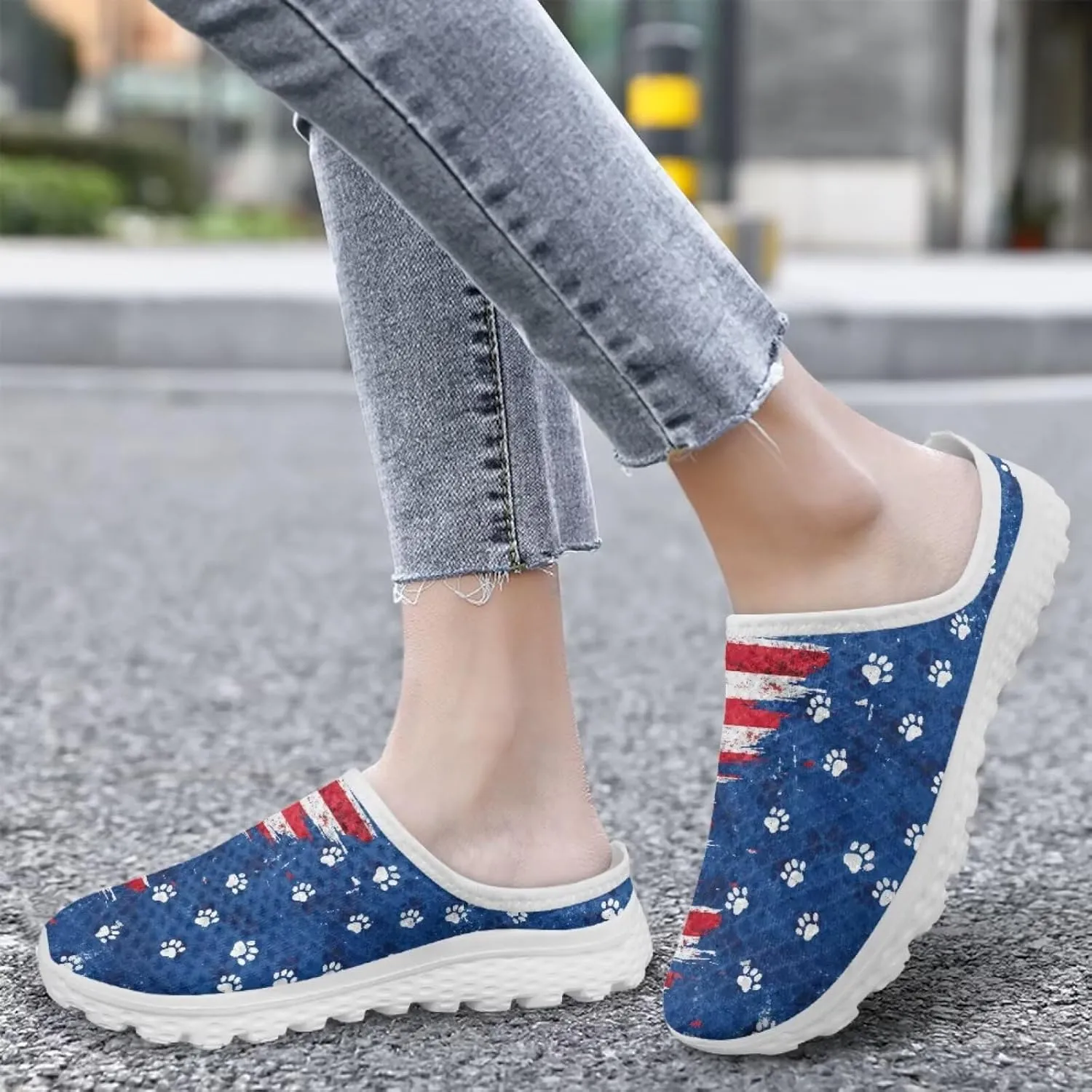 Binienty Mule Sneakers for Women Soft EVA Sole Anti-Slip Garden Clogs Fashion Slip on Loafers