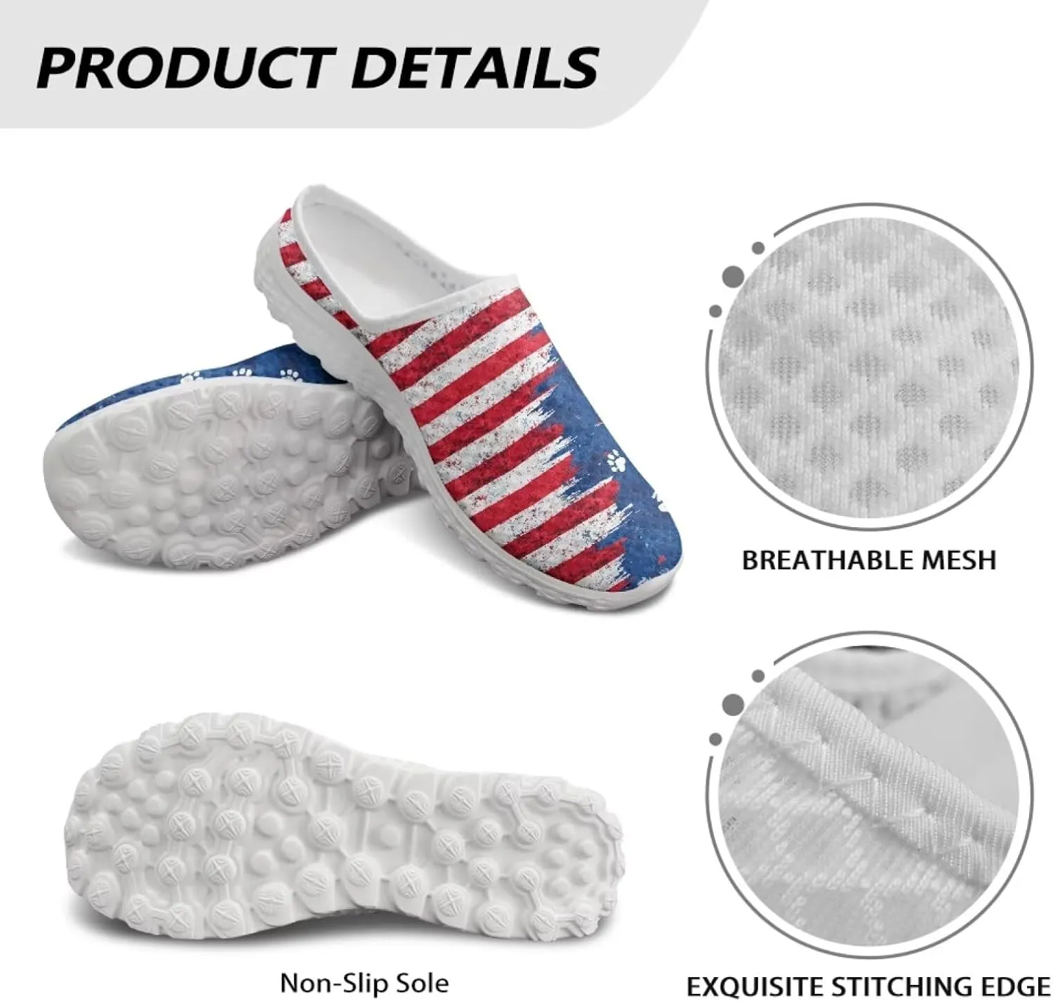 Binienty Mule Sneakers for Women Soft EVA Sole Anti-Slip Garden Clogs Fashion Slip on Loafers