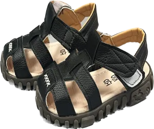 Black Leather Sandals
