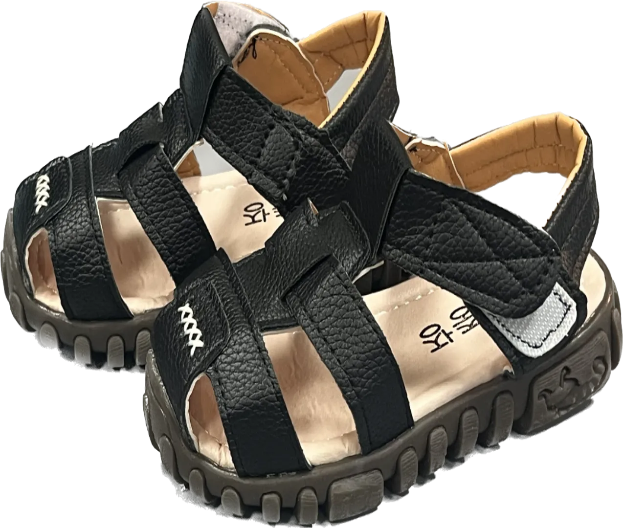 Black Leather Sandals