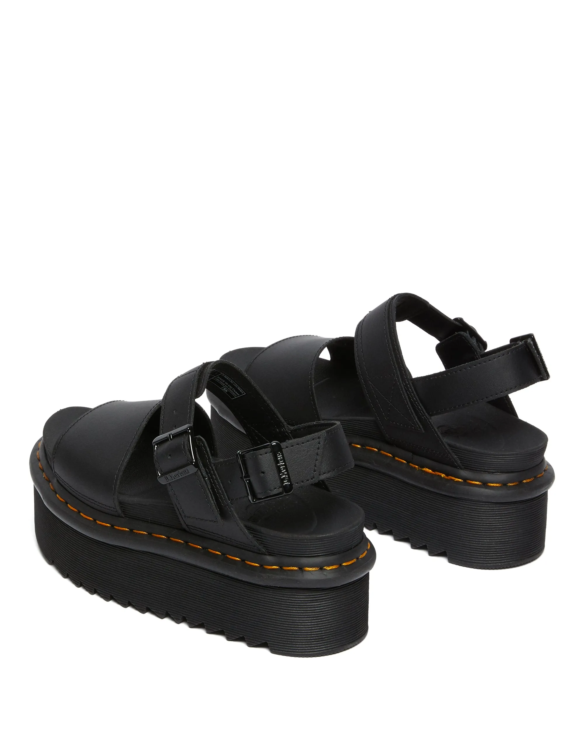 Black Voss Quad Dr Martens Sandals