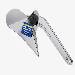Boat Anchor 316 Stainless Steel (Marine Grade) Delta-Style Anchor Heavy Duty Triangular Anchor Wing Style Triangle Anchor