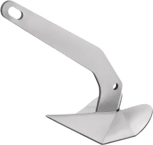 Boat Anchor, Small Yacht Boat Anchor 20-35ft, Triangular Boat Anchor Stainless Steel 316 Wing Style Anchor for Boats, 14 Pound Silver