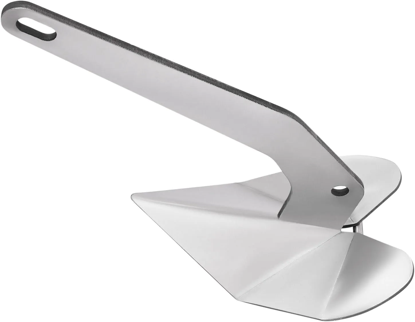 Boat Anchor Triangle Plow Anchor, 18 LBS Delta Anchor 316 Stainless Steel Wing Style Anchor Sailing Boats Anchor for Pontoon Fishing Boats