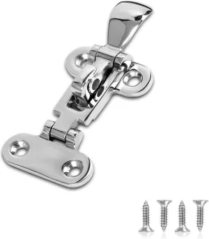 Boat Door Hatch 316 Stainless Steel Anti-Rattle Latches, Marine Grade Lockable Hold Down Clamp Latches (1 Pcs)