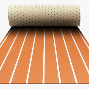 Boat Flooring - EVA Foam Boat Decking - Self-Adhesive Marine Mat Faux Teak Marine Carpet for Boats RV Yacht Kayak 86.6"x43.3"/21.7"