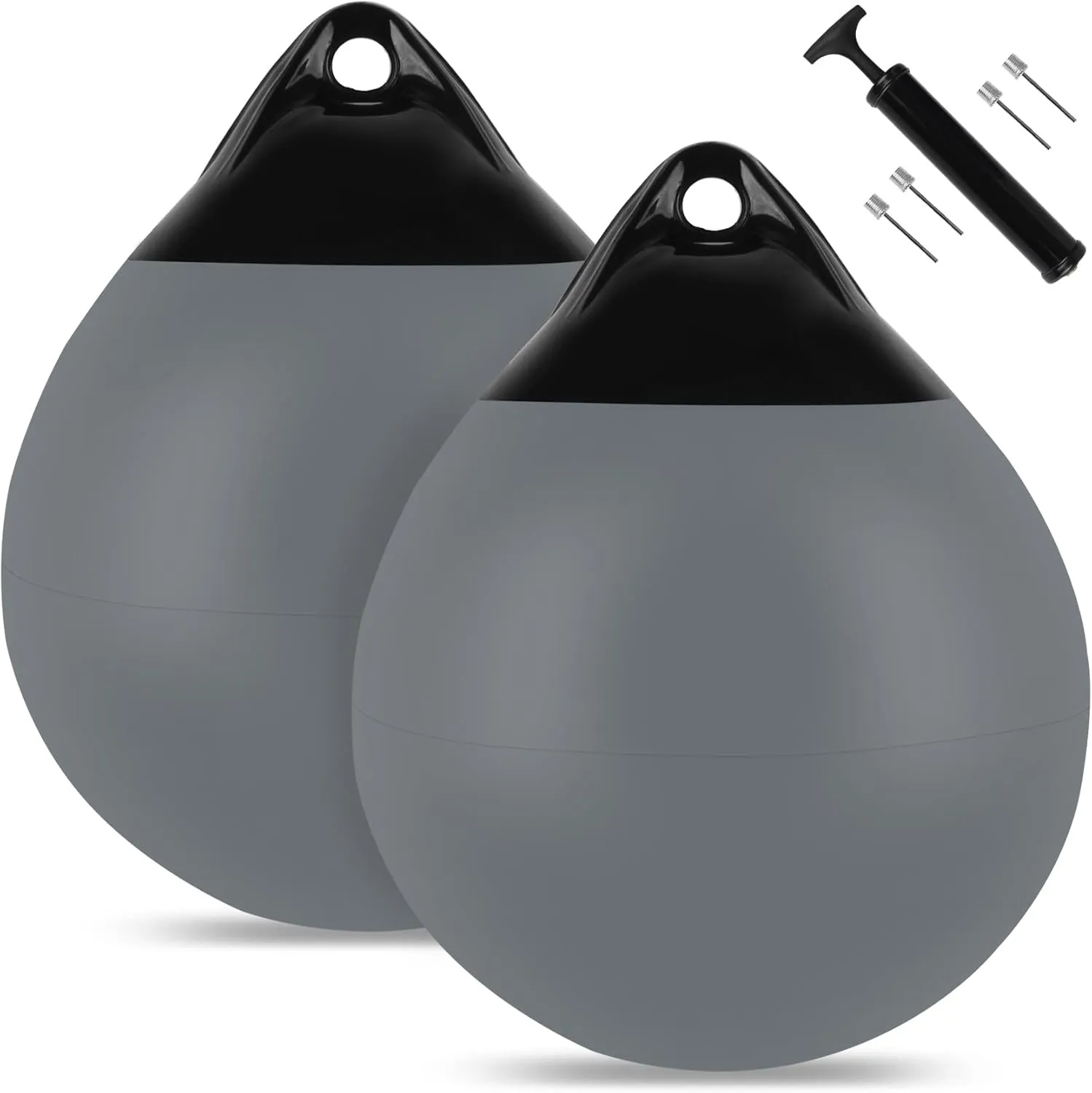 Boat Mooring Buoy 10/12/15 inch,Round Boat Fender Ball Boat Buoy Ball,Inflatable Boat Fender Dock Bumper Ball Anchor Buoy Suitable for Yachts Marinas Sailboats Ski Boats