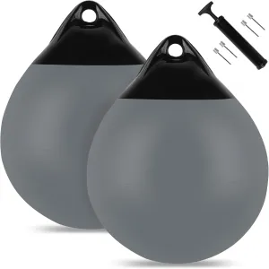 Boat Mooring Buoy 10/12/15 inch,Round Boat Fender Ball Boat Buoy Ball,Inflatable Boat Fender Dock Bumper Ball Anchor Buoy Suitable for Yachts Marinas Sailboats Ski Boats