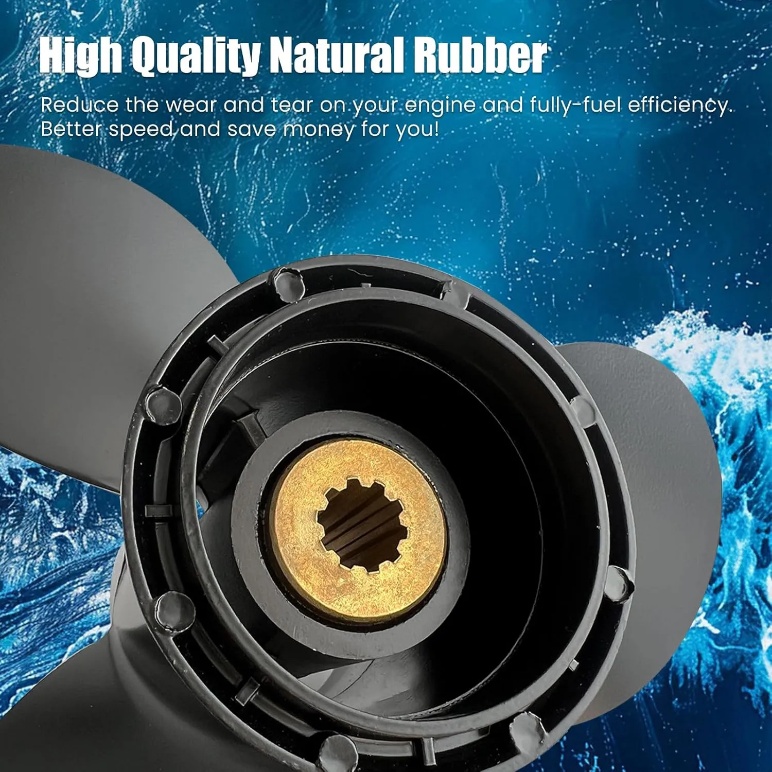 Boat Propeller for Suzuki Outboard Engine 10 Spline Tooth Aluminum Propeller 8HP 9.9HP 15HP 20HP,9 1/4x8 9 1/4x9 9 1/4x10 9 1/4x11 9 1/4x12