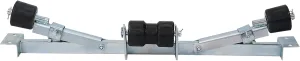 Boat Trailer Bottom Support Bracket with Keel Rollers, Adjustable Width for Boats, Load Capacity 1102lbs, Silver