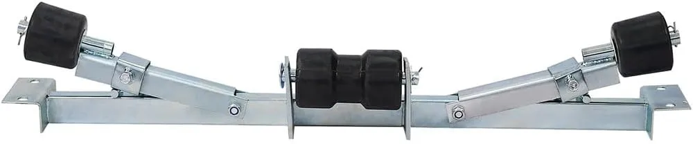 Boat Trailer Rollers, Large Load Capacity 2204lbs Boat Trailer Parts Bottom Support Bracket Boat with Keel Rollers and Adjustable Support Bracket for Boats Small Motors Sailing Boats,2204Lbs