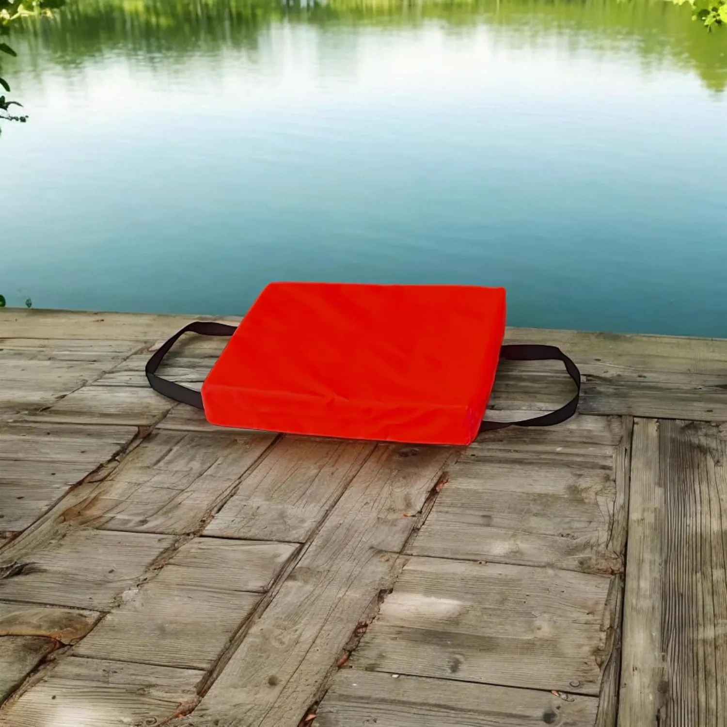 Bradley Type IV Boat Cushion USCG Approved Throwable Flotation Device; Coast Guard Approved Throw Preserver with Foam Cushion; throwable Boat seat Safety Device