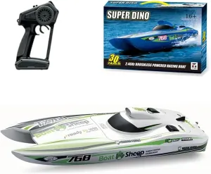 Brushless RC Boat for Adults, Full Proportional Large Electric Remote Control Boat, 30KM/H High Speed Turbo Jet Speedboat Model for Pool