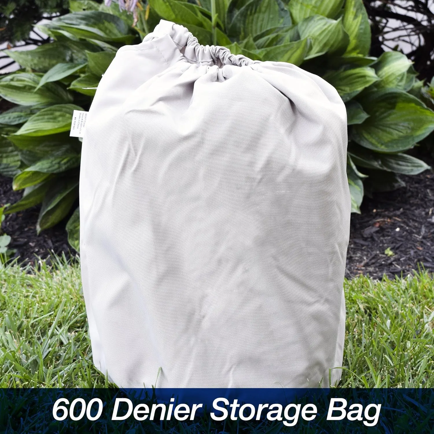 Budge B-621-X5 600 Denier Hard/T-Top Boat Cover Gray 18'-20' Long (Beam Width Up to 106") Waterproof, UV Resistant